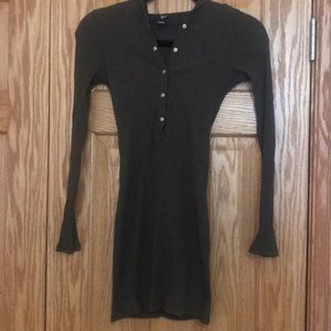 Khaki green bodycon dress